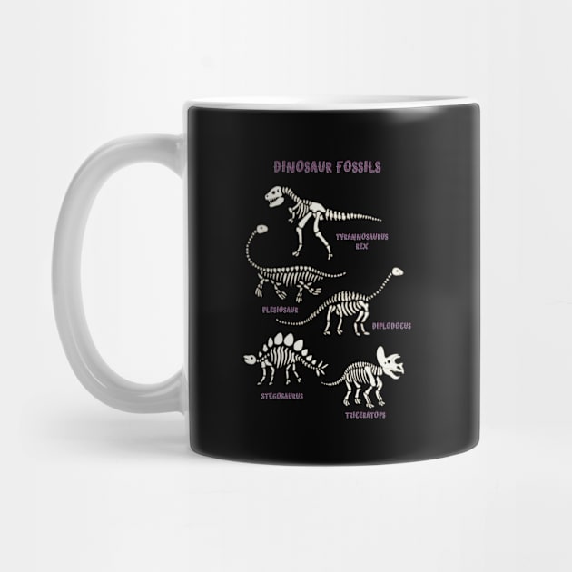 Dinosaur Fossils - placement in purple by Cecca